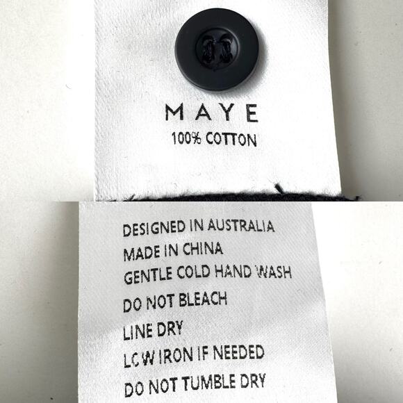 MAYE Corinne Shirt Dress Midi Button-Down in French Navy S NWOT - Picture 12 of 12